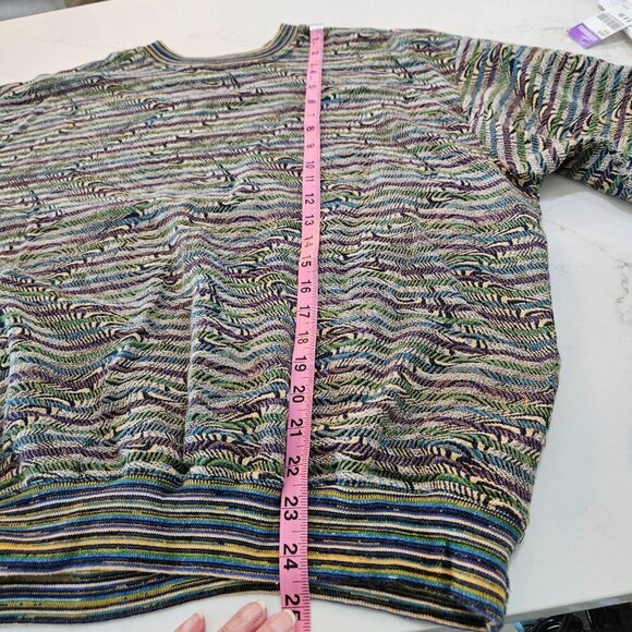 Jhane Barnes Men Large Knit Sweater Coogi Bill Cosby style Crewneck Abstract - Picture 7 of 7